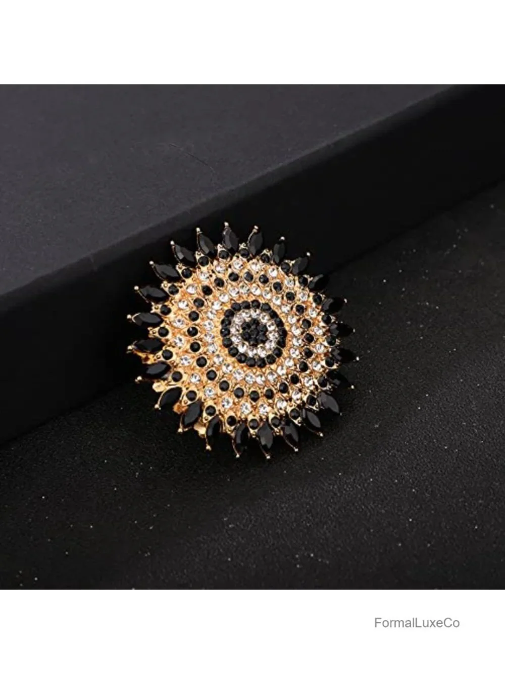 Boho Crystal Statement Ring Adjustable Vintage Rhinestone Band Wedding Party